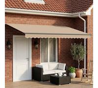 vidaXL Manual Retractable Awning with LEDs 4 x 3 m