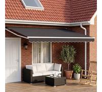 vidaXL Manual Retractable Awning with LEDs 4 x 3 m