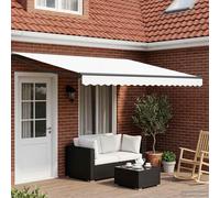 vidaXL Manual Retractable Awning with LEDs 4 x 3 m