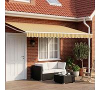 vidaXL Manual Retractable Awning with LEDs 4 x 3 m