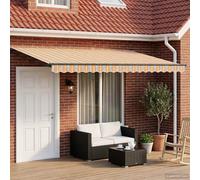 vidaXL Manual Retractable Awning with LEDs 4 x 3 m
