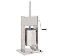 vidaXL Manual Sausage Stuffer Silver 10L Stainless Steel Hot Dog Filler Maker