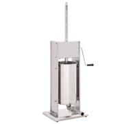 vidaXL Manual Sausage Stuffer Silver 15L Stainless Steel Hot Dog Filler Maker