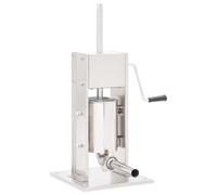 vidaXL Manual Sausage Stuffer Silver 3L Stainless Steel Hot Dog Filler Maker
