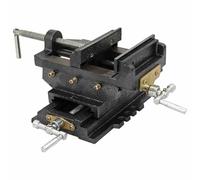 vidaXL Cross Slide Drill Press Vice - Cast Iron, Manual Operation, High Clamping Force, Ideal for Precision Metalwork