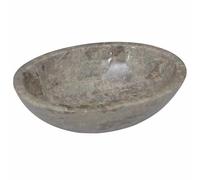 ' vidaXL Marble Sink - Handmade Grey Basin for Bathroom, Washroom. Size: 53x40x15 cm, Drain Hole Diameter: 4.5cm, Bottom Thickness: 2.5cm