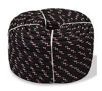 vidaXL Marine Polypropylene Sailing Rope - Durable, Weather-resistant, Versatile Use for Boating, Yachting - Black, 6mm Thickness, 100m Length