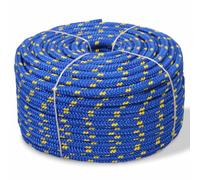 vidaXL Boat Rope Polypropylene 10 mm x 50 m, Blue, Weatherproof & Floating