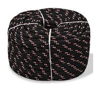 'vidaXL Marine Rope in Black - Weatherproof and Wear-Resistant Polypropylene Rope Ideal for Sailing, Boating, and Yachting - 14mm Thickness, 50m Length