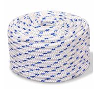 vidaXL Marine Rope - Polypropylene 10mm x 50m - Weatherproof and Wear-Resistant - Ideal for Sailing, Boating, Rigging - White