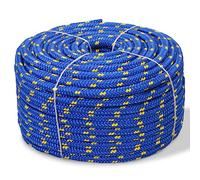 vidaXL Marine Rope, 12 mm, 250 m Length, Polypropylene, Blue, Weatherproof & Floatation Suitable, Ideal For Sailing, Yachting & Boating