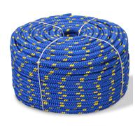 vidaXL Marine Rope-Boating, Yachting Polypropylene Rope-500m Blue-8mm Thick-Water/Erosion Resistant-Durable.
