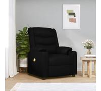 vidaXL Massage Chair Black Faux Leather