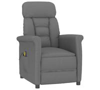 vidaXL Massage Chair Dark grey 70.5 x 96.5 x 95 cm Polyester