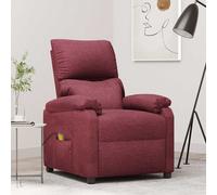 vidaXL Massage Chair Wine Red Fabric