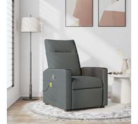 vidaXL Massage Recliner Chair Dark Grey 69 x 86 x 100 cm Fabric