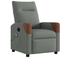 vidaXL Massage Recliner Chair Dark grey 69 x 86 x 100 cm Fabric, Adjustable Recl