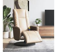 vidaXL Massage Recliner Chair with Footrest Cappuccino Faux Leather