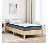vidaXL Mattress Pads White and Blue 120 x 200 cm