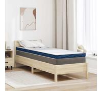 vidaXL Mattress Pads White and blue 80 x 200 cm Gel Memory Foam