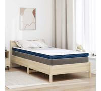 vidaXL Mattress Pads White and Blue 90 x 200 cm