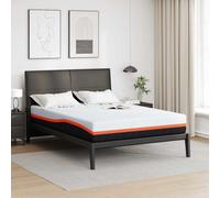 vidaXL Mattress White and Grey 140 x 200 cm Memory Foam