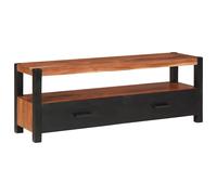 vidaXL Media Cabinet Brown 110 x 30 x 40 cm Solid Acacia Wood, Living Room Stora
