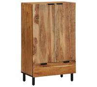 vidaXL Highboard Beige 60 x 33.5 x 100 cm Solid Acacia Wood, Rustic Style Sidebo