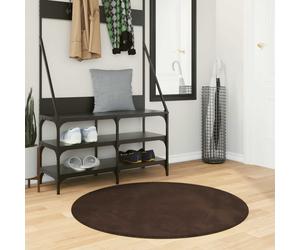 vidaXL Medium Pile Soft and Washable Rug HUARTE Brown Ø 100 CM