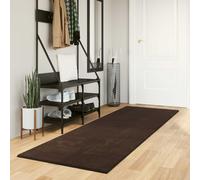 vidaXL Medium Pile Soft and Washable Rug HUARTE Brown 250 x 80 cm