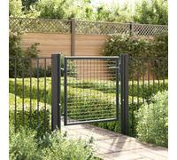 Vidaxl Mesh Garden Gate Galvanised Steel 100X125 Cm Grey Garden Gates