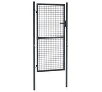 Vidaxl Mesh Garden Gate Galvanised Steel 100X225 Cm Grey