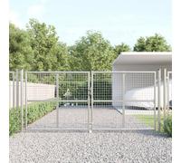 Vidaxl Mesh Garden Gate Silver 300X175 Cm Galvanised Steel Garden Gates