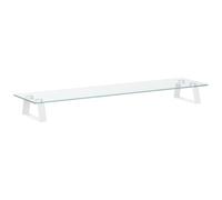 (white, 80 x 20 x 8 cm) vidaXL Monitor Stand Riser Computer Display Stand Tempered Glass and Metal
