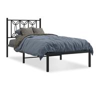 vidaXL Metal Bed Frame with Headboard, Bed Base for Bedroom, Mattress Foundation