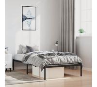 vidaXL Metal Bed Frame without Mattress Black 100x190cm