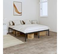 (without headboard, 140 x 200 cm) vidaXL Metal Bed Frame with Headboard and Footboard Bedstead Bed Base Black