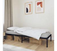 Vidaxl Metal Bed Frame Without Mattress Black 75X190Cm