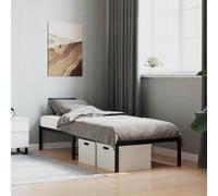 vidaXL Metal Bed Frame without Mattress Black 80x200cm