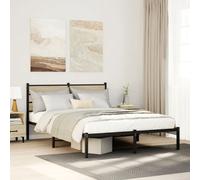 vidaXL Metal Bed Frame without Mattress Sonoma Oak 150x200 cm King Size