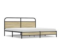 vidaXL Metal Bed Frame without Mattress Sonoma Oak 183x213 cm