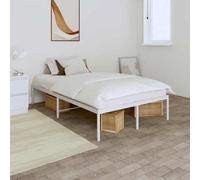 Vidaxl Metal Bed Frame Without Mattress White 120X190Cm