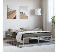 vidaXL Metal Bed Frame without Mattress White 150x200cm