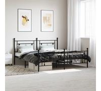 Metal Bed Frame Home Bedroom Bed Base Mattress Foundation Bedstead vidaXL