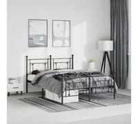 Metal Bed Frame Home Bedroom Bed Base Mattress Foundation Bedstead vidaXL