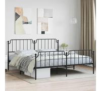 Metal Bed Frame Home Bedroom Bed Base Mattress Foundation Bedstead vidaXL