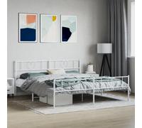 Metal Bed Frame Bedroom Platform Bed Base Bedstead Mattress Foundation vidaXL