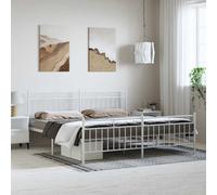 Metal Bed Frame Home Bedroom Bed Base Mattress Foundation Bedstead vidaXL
