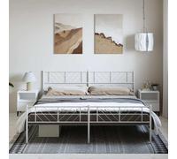 Metal Bed Frame Bedroom Platform Bed Base Bedstead Mattress Foundation vidaXL