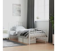 (with headboard & footboard, 80 x 200 cm) vidaXL Metal Bed Frame Home Bedroom Bed Base Mattress Foundation Bedstead